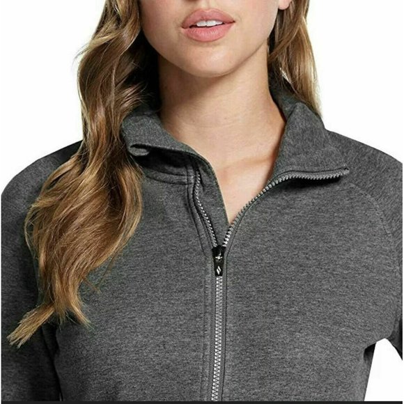 SKECHERS Women Performance Go Walk Full Zip Fleece-Lined Jacket--Charcoal - Picture 4 of 9
